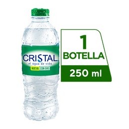 AGUA CRISTAL CON GAS PET 250ML