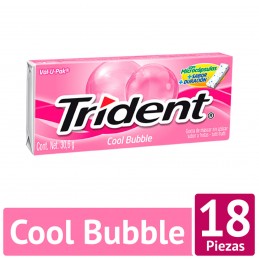 CHICLE TRIDENT COOL BUBBLE...