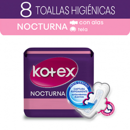 TOALLA SANIT KOTEX NOCTURNA X8