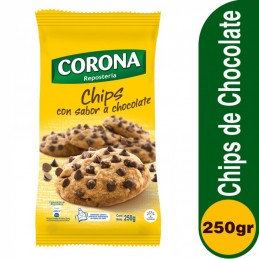 CHIPS CORONA CHOCOLATE 250GRS
