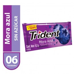 CHICLE TRIDENT MORA AZUL 6UND