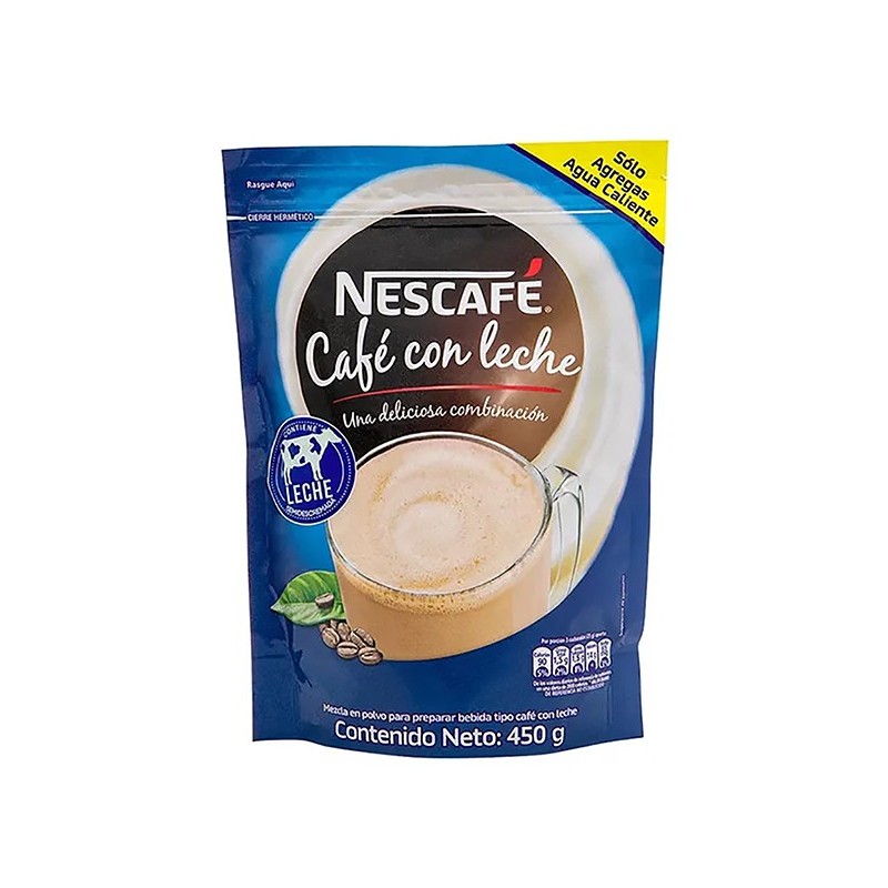 CAFE INST NESCAFE CAFE CON LECHE 450GRS